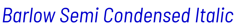 Barlow Semi Condensed Italic フォント